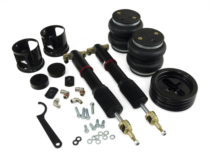 Ford Mustang Suspension Lift Kit - Rear - Air Lift - Air Lift Performance with 30-level damping adjustable monotube shocks - Black with Bright Red Accents - `15-`18
